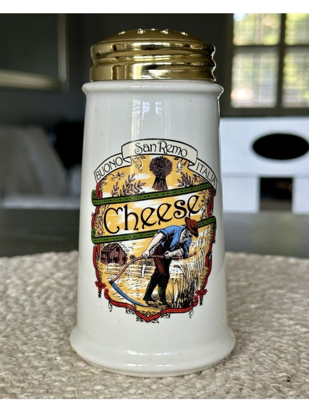 Buono San Remo Italia Ceramic Cheese Shaker Vintage HIMARK Collectible 1980’s 5”